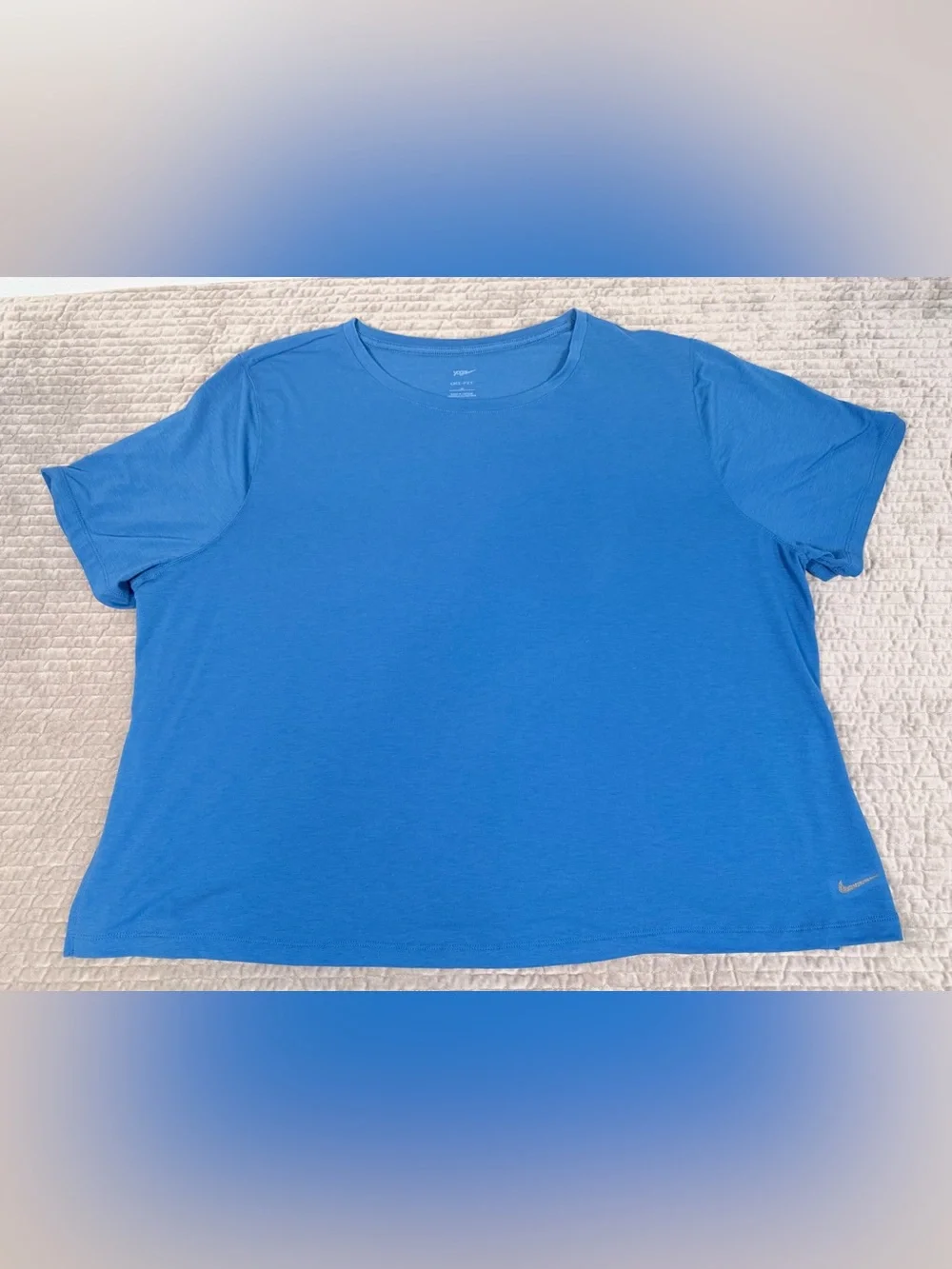 NIKE Yoga Dri-FIT Women’s Short Sleeve Performance Tee Blue Size 3X